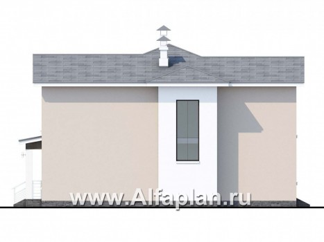 «Платина» - проект двухэтажного дома, с террасой и с балконом, в современном стиле Акварель - превью фасада дома