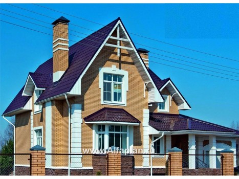 «Стелла»- проект дома с мансардой, с террасой, в английском стиле - превью дополнительного изображения №1