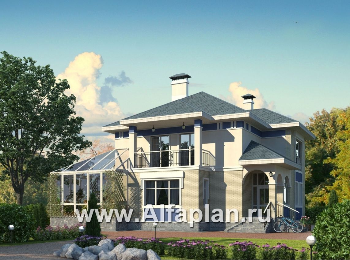 Проект дома с зимним садом 112А "Аристократ" Проект дома с зимним садом 112А "Аристократ"