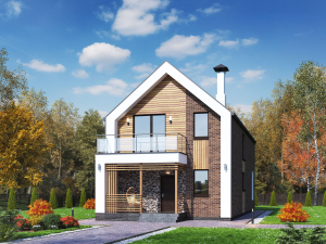 Превью для видео «643Е «Барн» - современный мансардный дом с террасой и балконом»