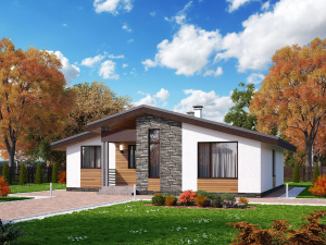 Превью для видео «1017А «Дзета» - одноэтажный каркасный дом с просторной гостиной-столовой»