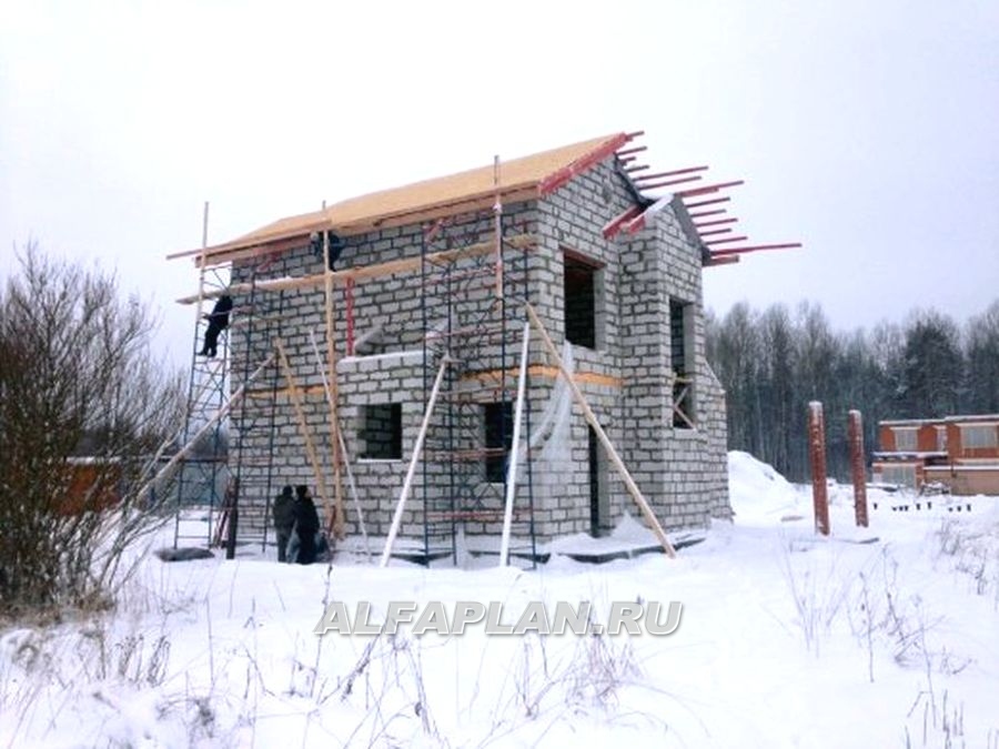 Строительство дома по проекту 491A - фото №15