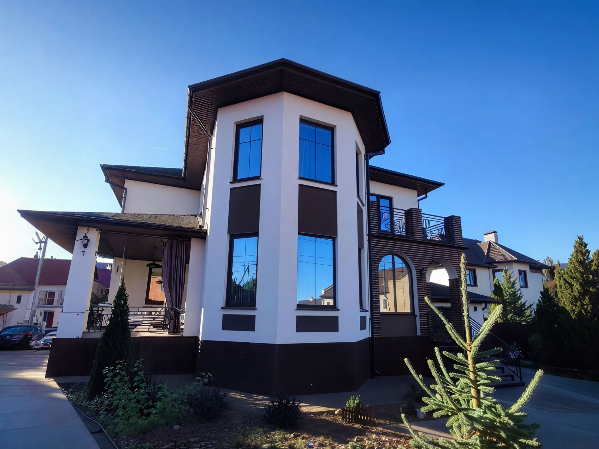 Превью для проекта в портфолио «Проект и построенный по нему дом»