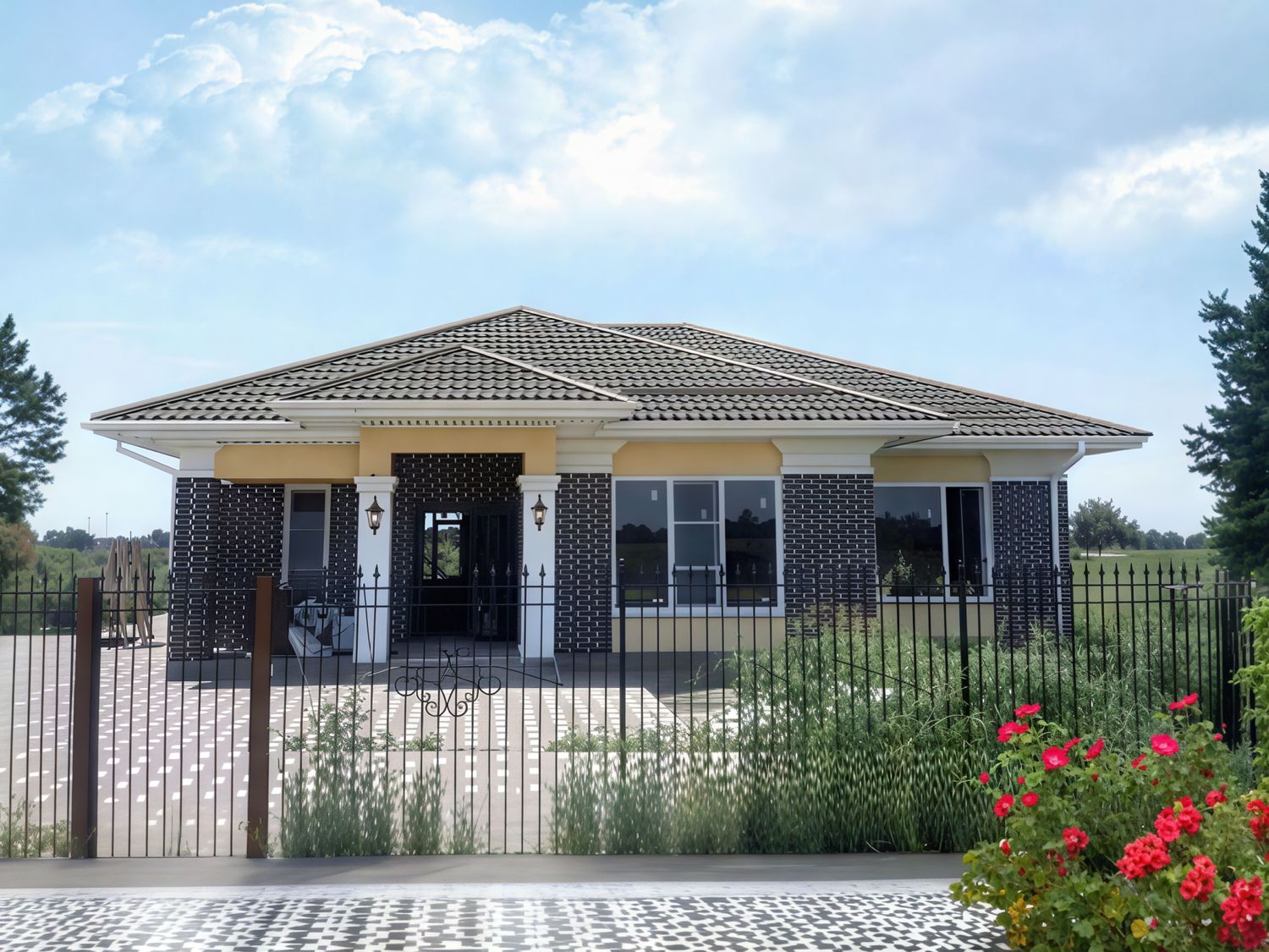 Превью для проекта в портфолио ««Жасмин» - проект одноэтажного дома в классическом стиле»