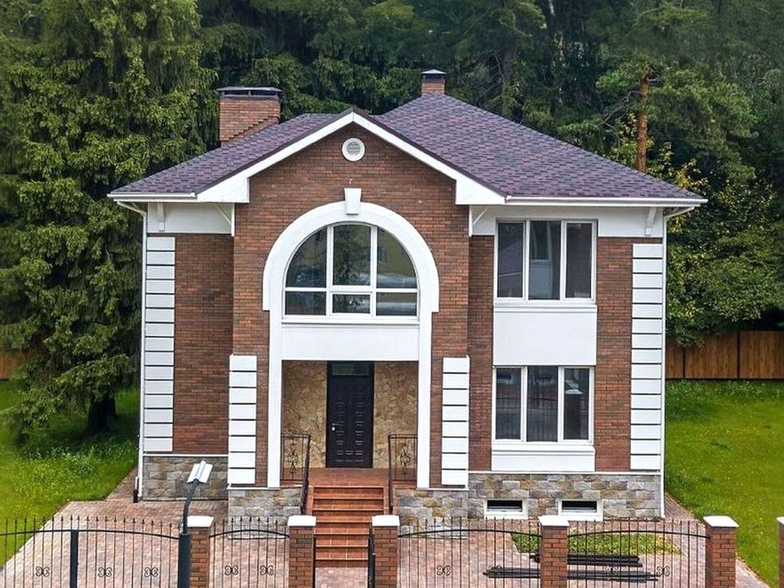 Превью для проекта в портфолио ««Вернисаж» - красивый проект двухэтажного дома, с просторной террасой, со второй гостиной на 2 эт»