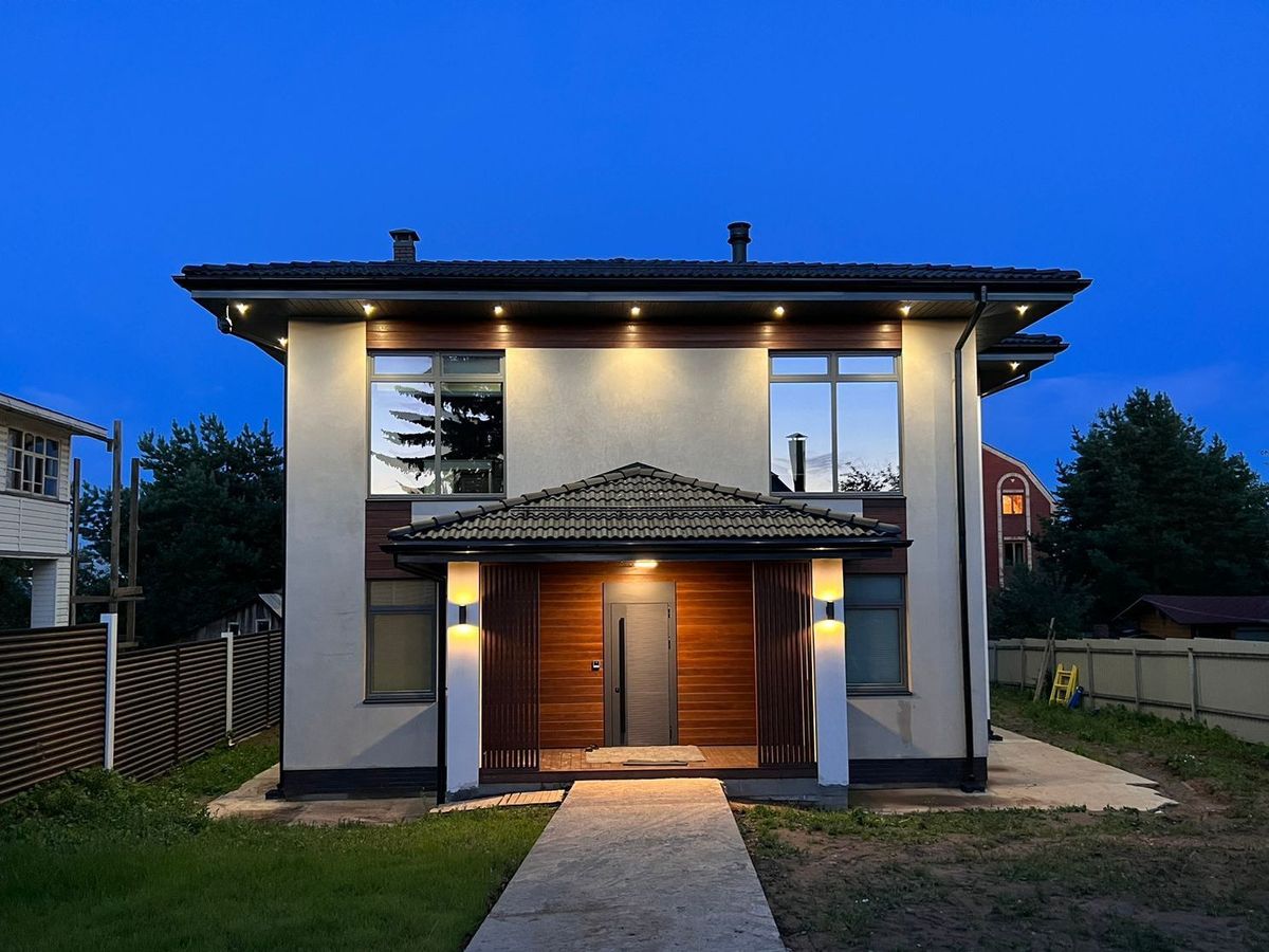 Превью для проекта в портфолио ««Отражение» - проект двухэтажного дома, с террасой, мастер спальня, для большой семьи»