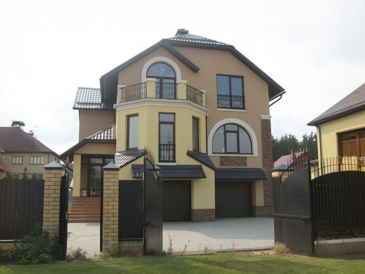 Превью для проекта в портфолио ««Корвет» - проект трехэтажного дома, из газобетона, с гаражом на 2 авто в цоколе, с эркером»