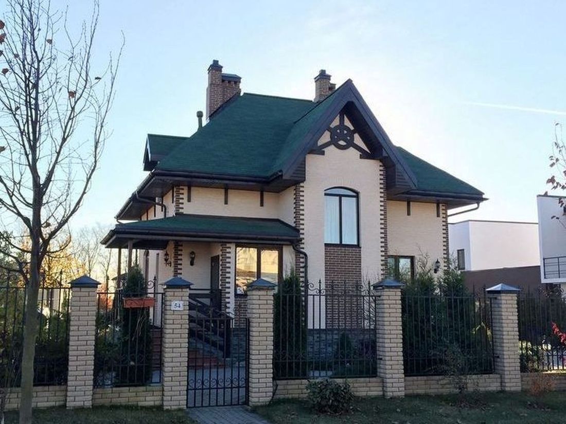 Превью для проекта в портфолио ««Шале Малек» - изящный дом с мансардой, с террасой, в английском стиле»