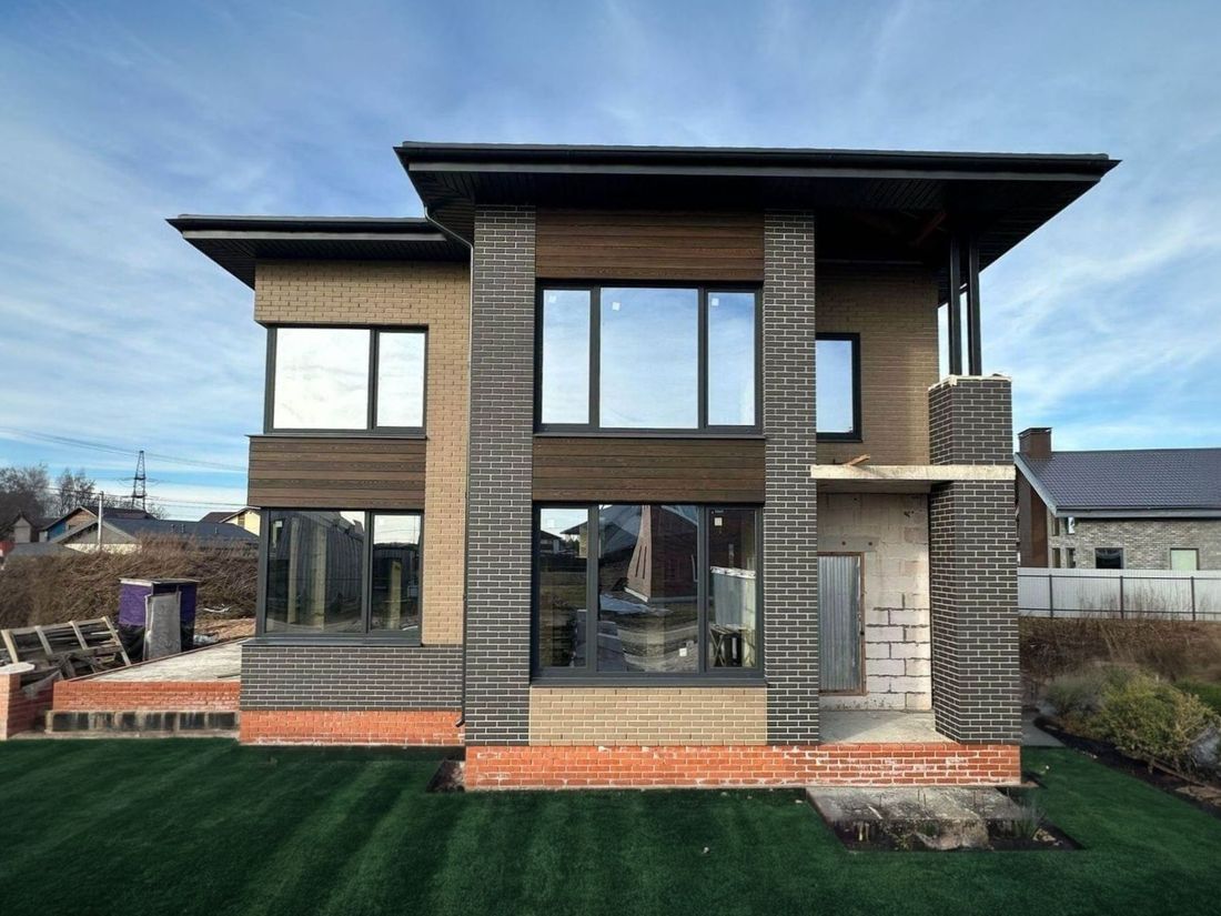 Превью для проекта в портфолио ««Печора» - проект двухэтажного дома, в современном стиле, планировка с сауной и с террасой»