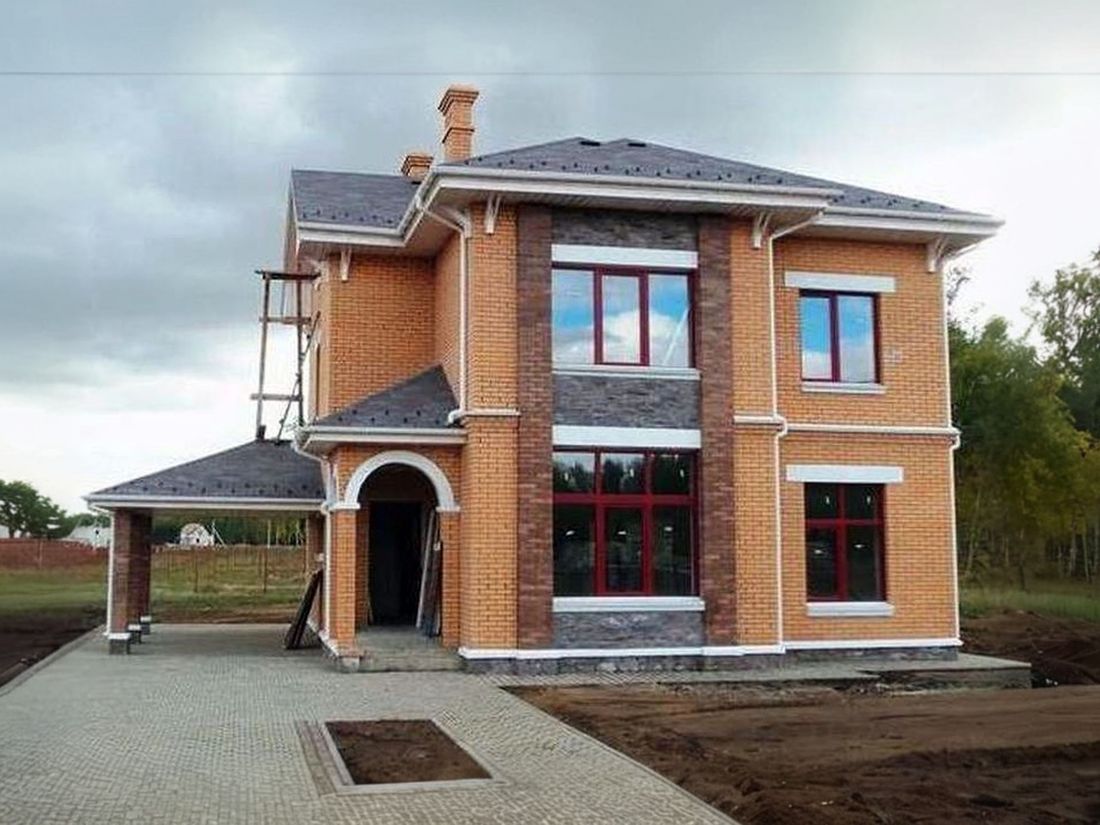 Превью для проекта в портфолио ««Гармония» - проект двухэтажного дома, с террасой. с навесом для авто»