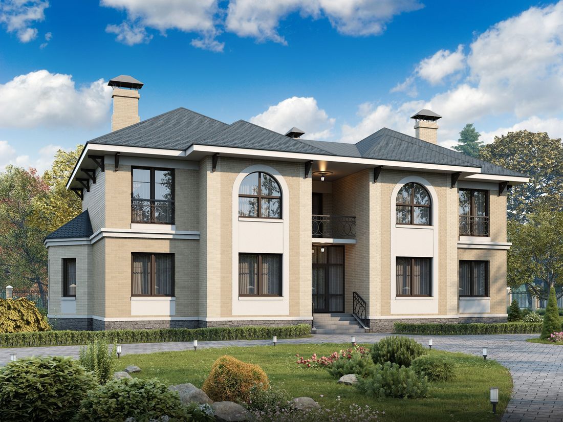 Превью для проекта в портфолио ««Эйваро плюс» - дуплекс, проект двухэтажного дома на две семьи»