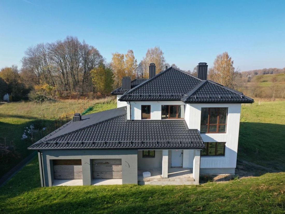 Превью для проекта в портфолио ««Монтекки» - проект двухэтажного дома, с террасой, с гаражом на 2 авто»