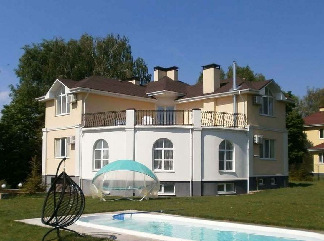 Превью для проекта в портфолио «Проект дома из кирпича «Флоренция» в классическом стиле, с террасой, и с цокольным этажом»