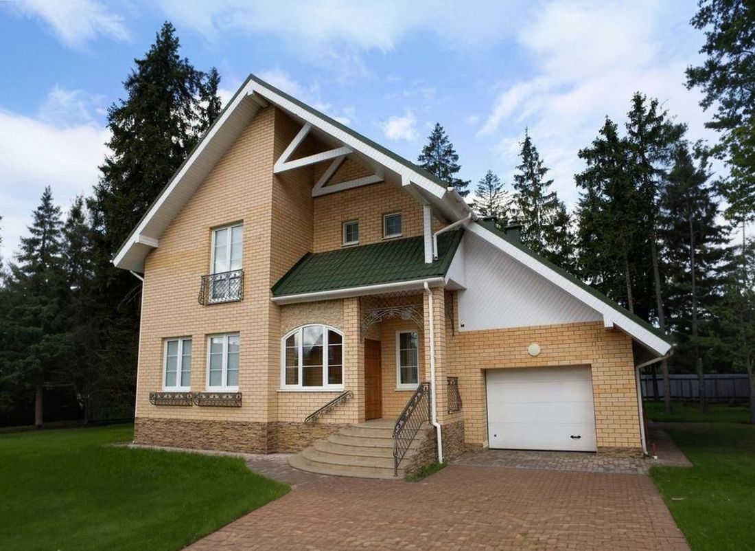 Превью для проекта в портфолио ««Оптимус» -проект дома с террасой и с гаражом, с двускатной кровлей, в немецком стиле»