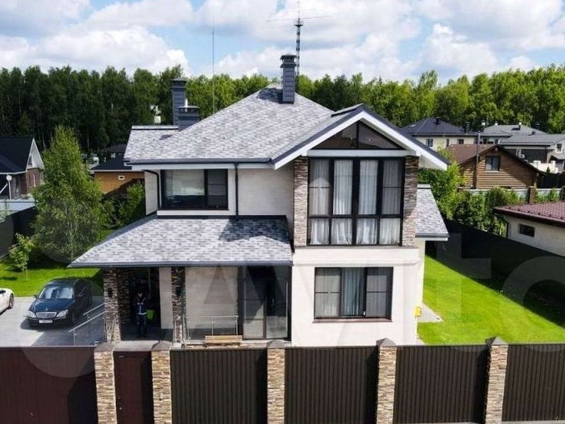 Превью для проекта в портфолио ««Вектор» - проект двухэтажного дома из газобетона, с кабинетом, с террасой и с панорамными окнами»