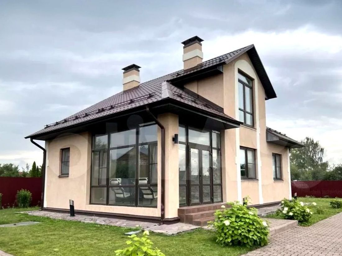 Превью для проекта в портфолио « «Замечательный сосед» - проект дома с мансардой, с остекленной террасой»