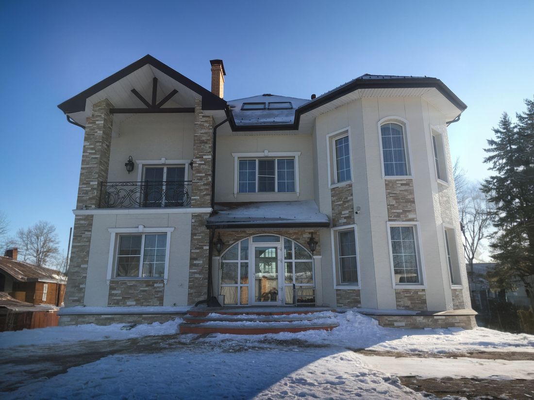 Превью для проекта в портфолио ««Воронцов» - проект двухэтажного дома с эркером, с биллиардной в мансарде, планировка со спиральной лестницей»