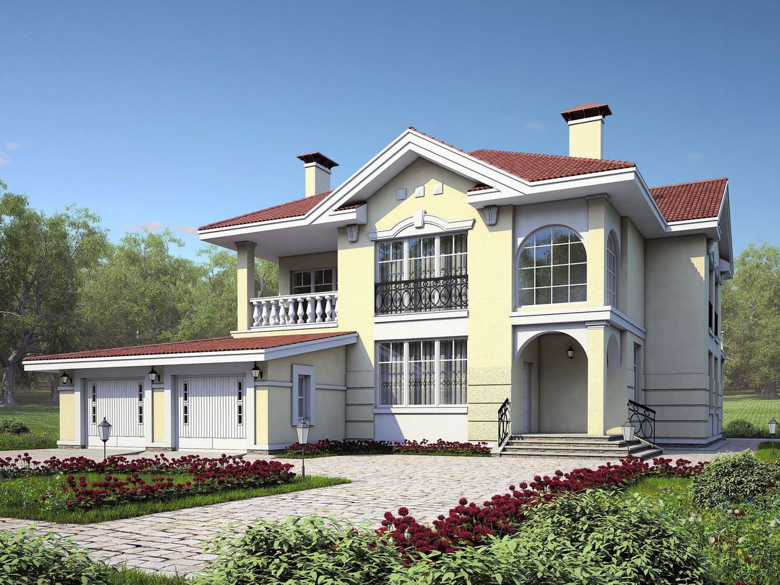 Превью для проекта в портфолио ««Елагин» - проект двухэтажного дома, с гаражом на 2 авто, с комфортной планировкой»