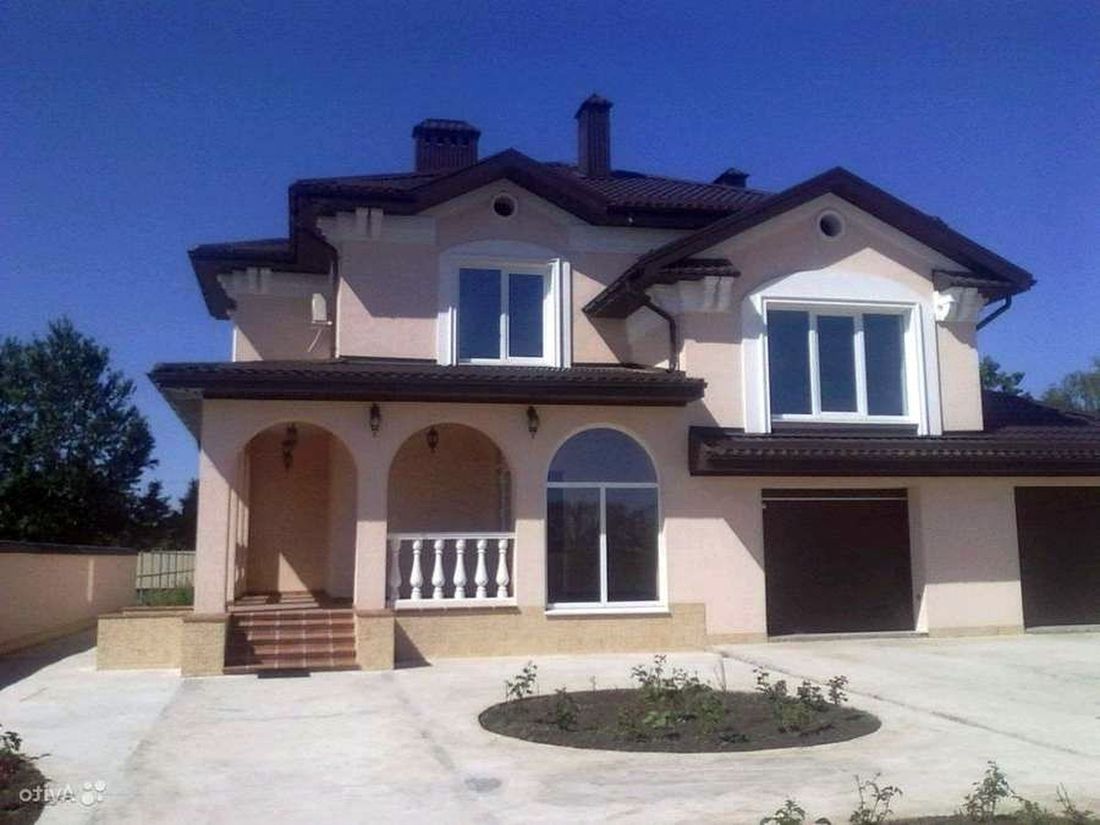 Превью для проекта в портфолио ««Беатрис» - проект двухэтажного дома из кирпича, с террасой и с гаражом на 2 авто»