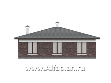 «Соблазн» - проект одноэтажного дома, 3 спальни, панорамное остекление, отличная планировка - превью фасада дома