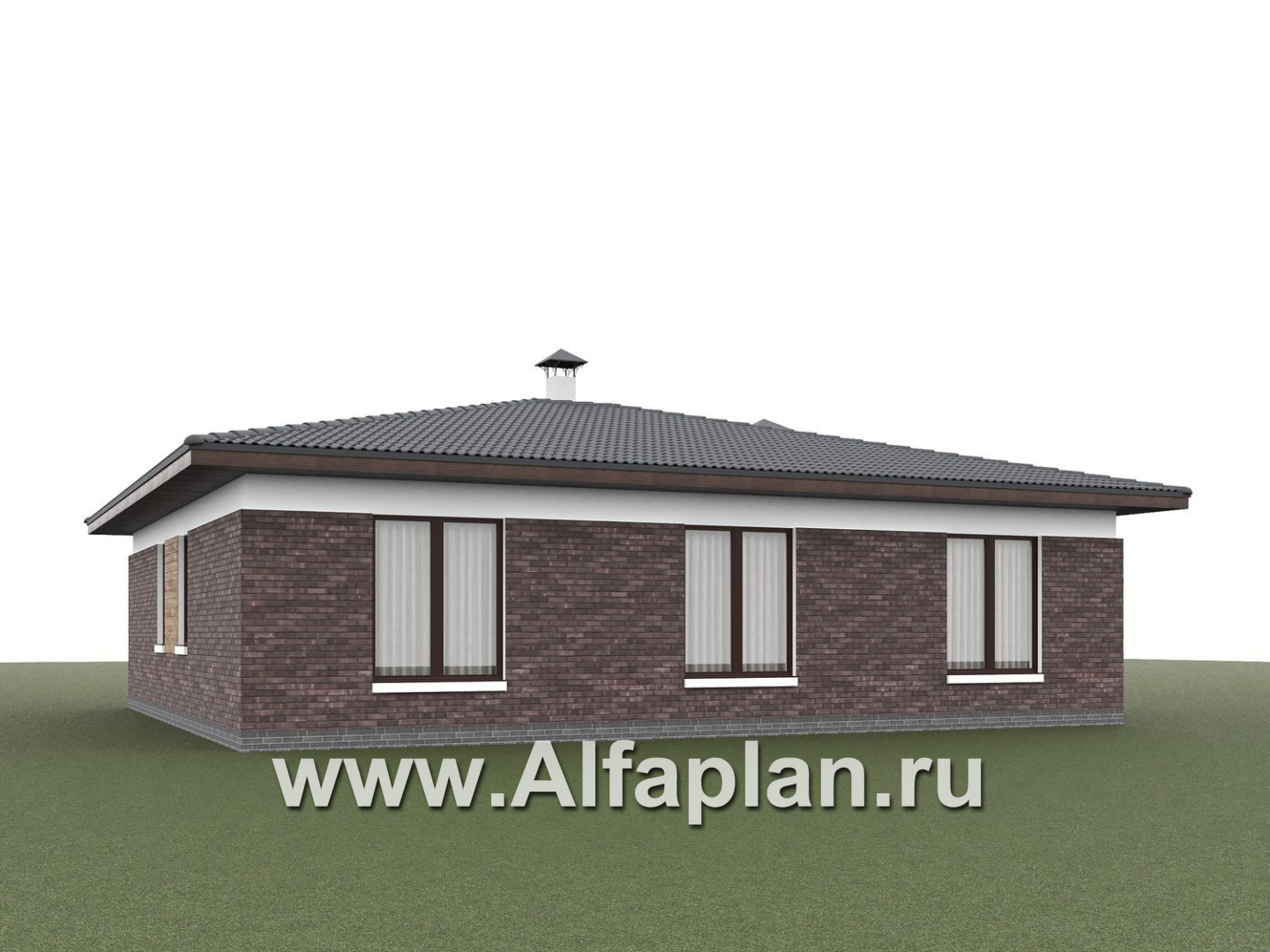 «Соблазн» - проект одноэтажного дома, 3 спальни, панорамное остекление, отличная планировка - дизайн дома №4