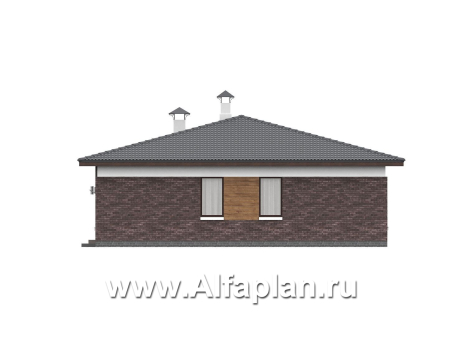 «Соблазн» - проект одноэтажного дома, 3 спальни, панорамное остекление, отличная планировка - превью фасада дома