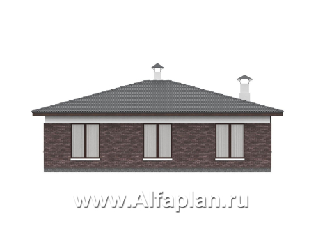 «Соблазн» - проект одноэтажного дома, 3 спальни, панорамное остекление, отличная планировка - превью фасада дома