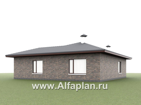 «Эдем» - проект одноэтажного дома с панорамным остеклением, с оригинальным планом,  3 спальни - превью дополнительного изображения №5