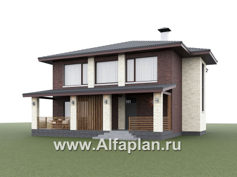 «Дом уюта» - проект дома 10х10м, шикарная планировка, гостиная со стороны террасы, все комнаты - мастер спальни, с сауной  - превью дополнительного изображения №3