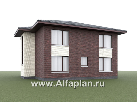 «Дом уюта» - проект дома 10х10м, шикарная планировка, гостиная со стороны террасы, все комнаты - мастер спальни, с сауной  - превью дополнительного изображения №4