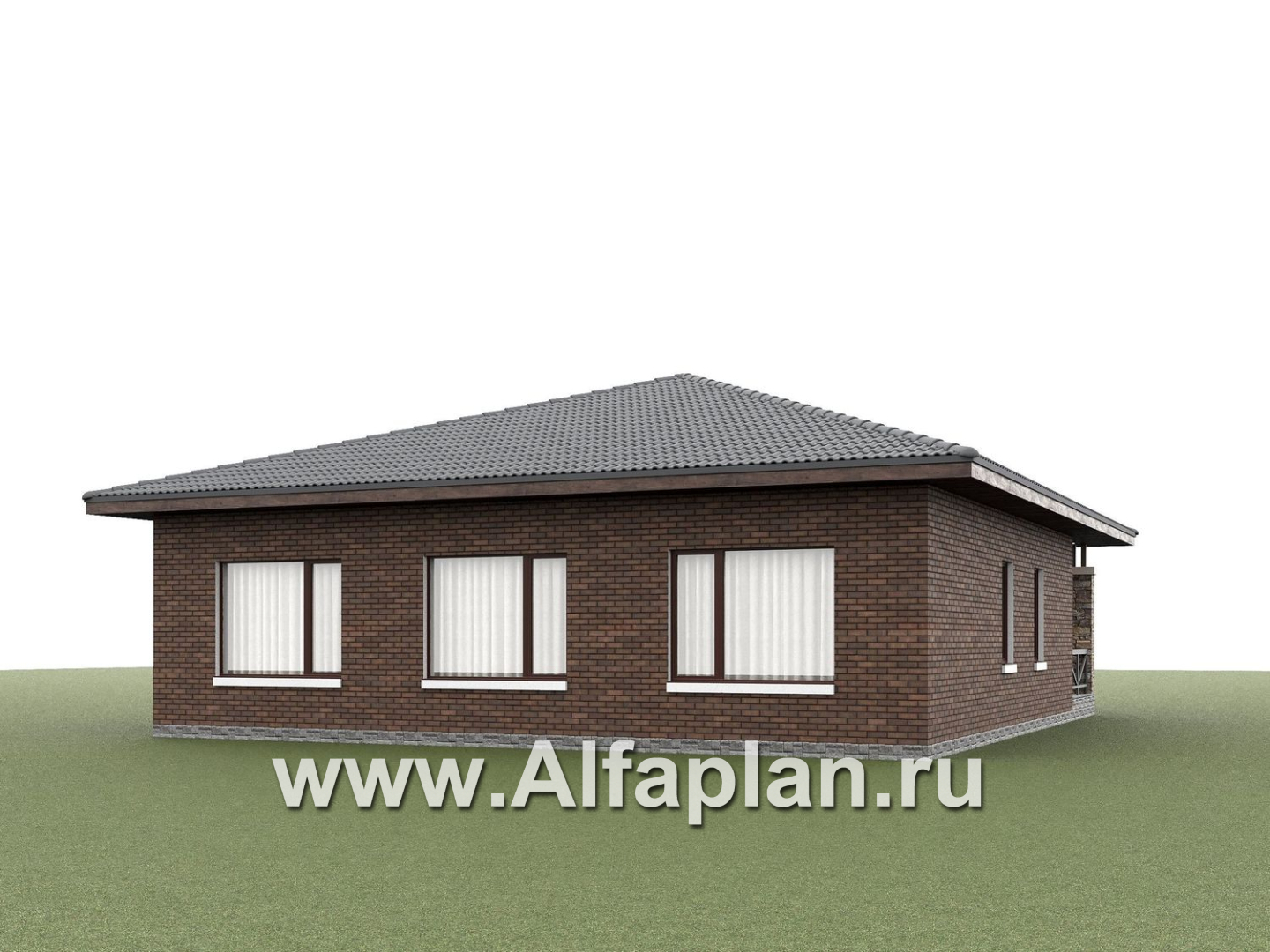 «Лукоморье» - проект одноэтажного дома, мастер спальня, 2 детских, кладовака при кухне. Отличная планировка! - дизайн дома №3