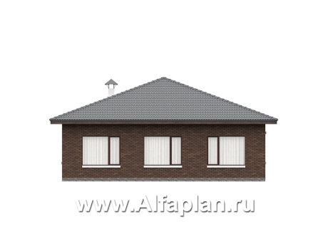 «Лукоморье» - проект одноэтажного дома, мастер спальня, 2 детских, кладовака при кухне. Отличная планировка! - превью фасада дома - фото №3