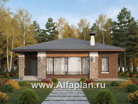 «Лукоморье» - проект одноэтажного дома, мастер спальня, 2 детских, кладовака при кухне. Отличная планировка! - превью дополнительного изображения №2