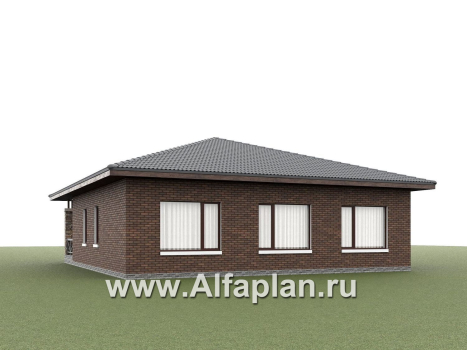 «Лукоморье» - проект одноэтажного дома, мастер спальня, 2 детских, кладовака при кухне. Отличная планировка!  - превью дополнительного изображения №3