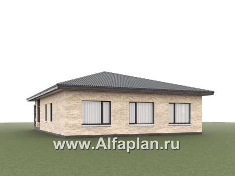 «Лукоморье» - проект одноэтажного дома, мастер спальня, 2 детских, кладовака при кухне, терраса. Отличная планировка! - превью дополнительного изображения №3