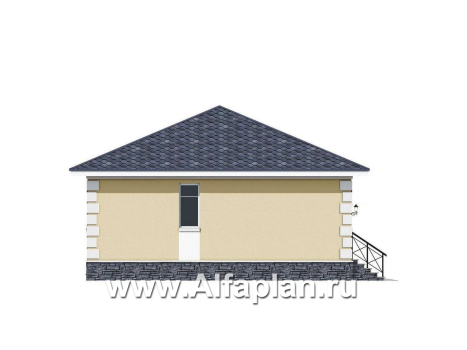 «Вотчина» - проект одноэтажного дома для супружеской пары, в классическом стиле - превью фасада дома - фото №2