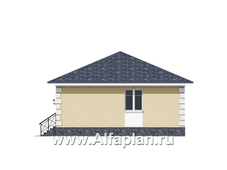 «Вотчина» - проект одноэтажного дома для супружеской пары, в классическом стиле - превью фасада дома - фото №3