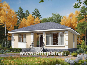 «Вотчина» - проект одноэтажного дома для супружеской пары, в классическом стиле