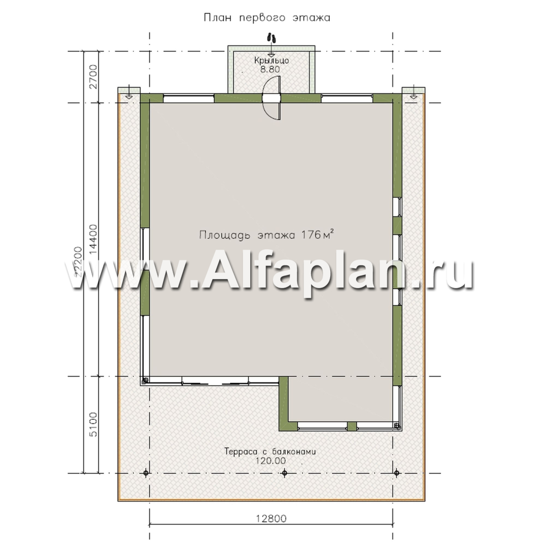 "Парящая гавань" - проект эксклюзивного дома на рельефе, со СПА центром и гаражом - план дома - фото №1