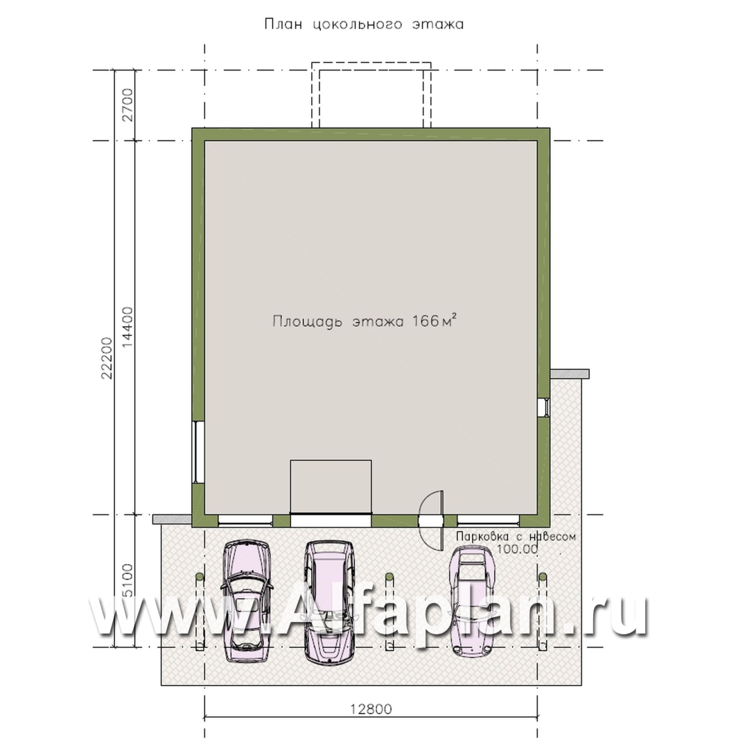 "Парящая гавань" - проект эксклюзивного дома на рельефе, со СПА центром и гаражом - дизайн дома №17