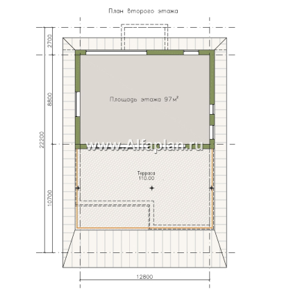"Парящая гавань" - проект эксклюзивного дома на рельефе, со СПА центром и гаражом - превью план дома - фото №2