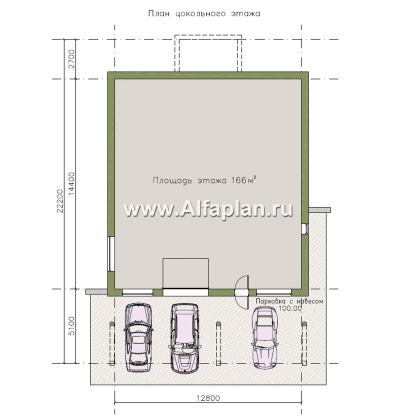 "Парящая гавань" - проект эксклюзивного дома на рельефе, со СПА центром и гаражом - превью план дома - фото №3