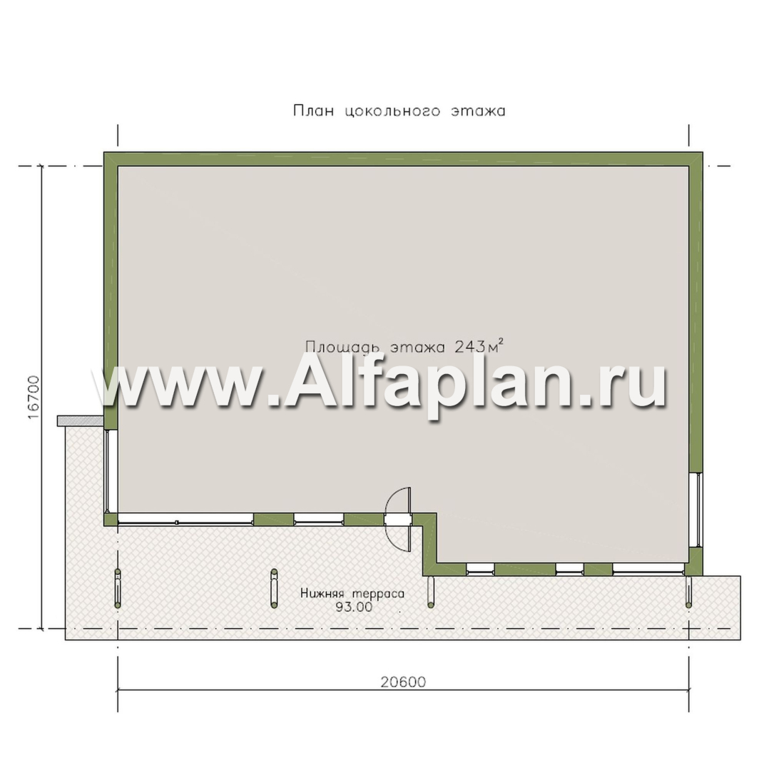 «Эйрхаус» - одноэтажная вилла вилла, с цокольным этажом, с бассейном и биллиардной, мастер спальня, панорамное остекление - план дома - фото №1