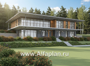 «Эйрхаус» - одноэтажная вилла вилла, с цокольным этажом, с бассейном и биллиардной, мастер спальня, панорамное остекление