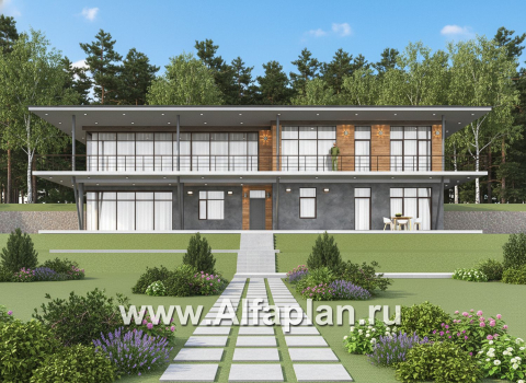 «Эйрхаус» - одноэтажная вилла вилла, с цокольным этажом, с бассейном и биллиардной, мастер спальня, панорамное остекление - превью дополнительного изображения №3