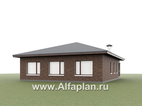 «Лукоморье» - улучшенный проект одноэтажного дома, мастер спальня, 2 детских, кладовка при кухне - превью дополнительного изображения №5