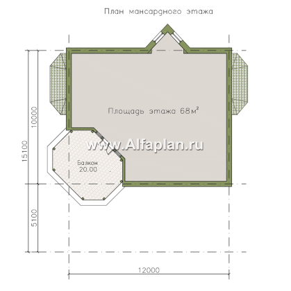 «Черное море» - проект РЕКОНСТРУКЦИИ - вилла на рельефе на берегу Черного моря, с цокольным этажом и биллиардной, мастер спальня - превью план дома - фото №3