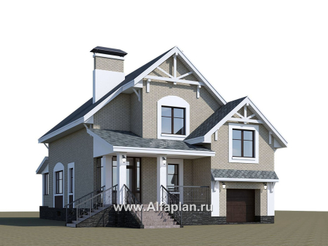 Проекты домов Альфаплан - «Белая ночь»- дом с цокольным этажом для большой семьи - превью дополнительного изображения №1