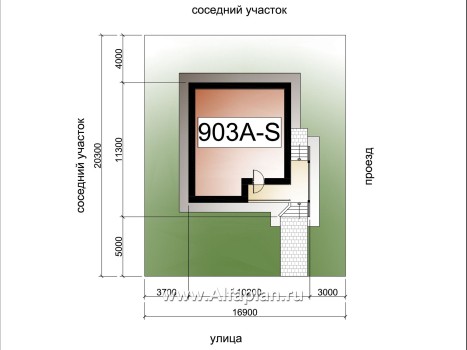 «Оптима»- проект современного дома с мансардой, из кирпичей или газобетона - превью дополнительного изображения №1