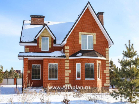 «Стелла »- проект дома с мансардой, с кабинетом, с террасой, в английском стиле - превью дополнительного изображения №5